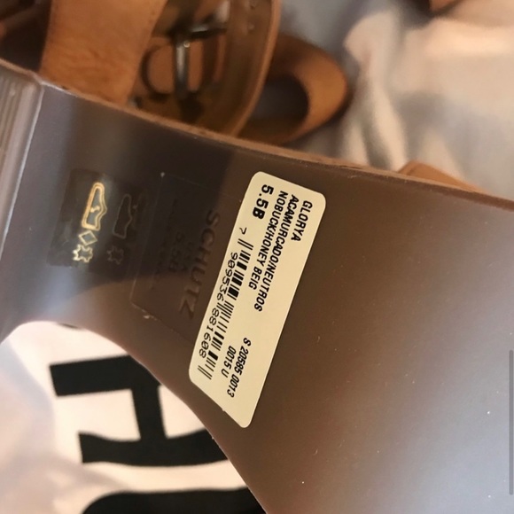 Schutz "Glorya" leather platform sandals. 5.5 - Picture 7 of 10